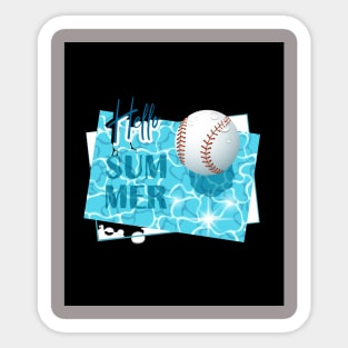 summer baseball Sticker